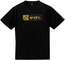 ★即納/あす楽★【andro】アンドロ 300023011 ナパティーシャツCB ナパTシャツ [ブラック/ゴールド]男女兼用(ヨーロッパサイズ)【卓球用品】ゲームシャツ/卓球ユニフォーム※注意※ヨーロッパ男女兼用サイズ※詳細はサイズ表参照【RCP】