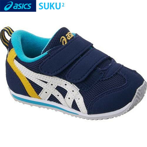 ★即納/あす楽★【asics】アシックス TUB165-5001 アイダホ BABY 3(アイダホ ベビー 3) [ネイビーブルー×ホワイト(NB/W) 13.0〜15.5cm]通気性のいいラッセルメッシュを使用[こども/靴/入園/入学/すくすく/子供靴/ベビーシューズ/スクスク]【RCP】