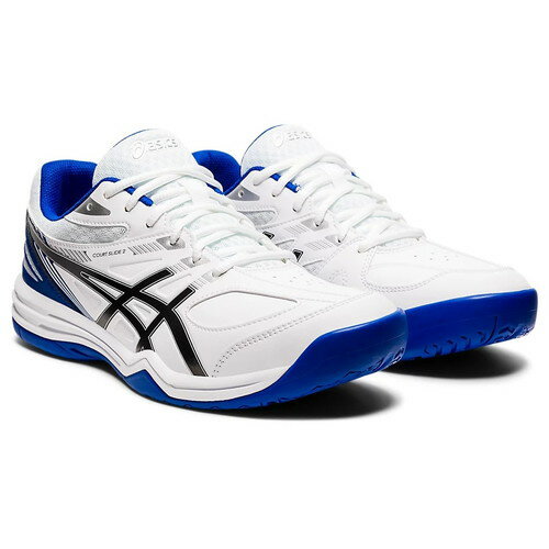 ■送料無料■【asics】アシックス 1041A194-101 COURT SLIDE 2[ホワイト/アシックスブルー][ワイズ:STANDARD MEN][テニス/硬式テニス/軟式テニス/ソフトテニス/シューズ/靴/くつ/ハードコートメイン/オールコート用/部活]【RCP】