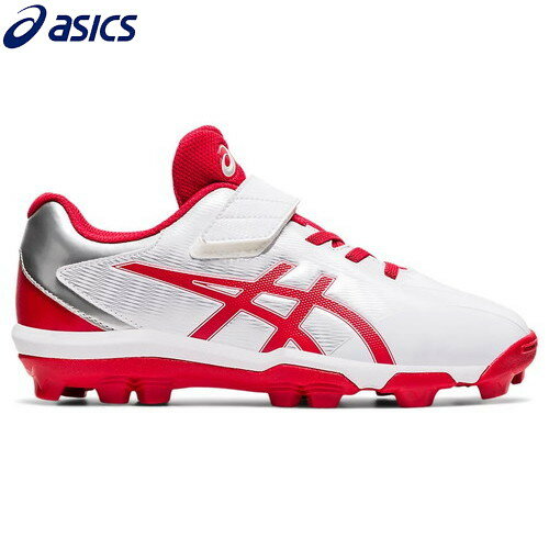 ■送料無料■【asics】アシックス 1124A008-101 STARSHINES2 ホワイト×レッド スパイク/野球/ジュニア/キッズ/小学生/部活/クラブ/チーム/幅:STANDARD 【RCP】