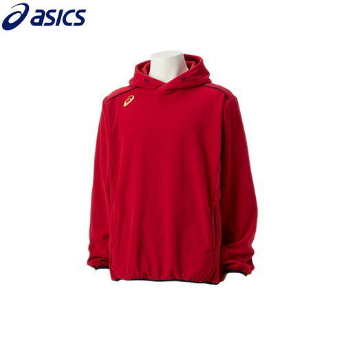 送料無料 【asics】アシックス 2121A339-600 フリースパーカ[レッド][野球/ベースボ－ル/パーカー/ウォームアップウエア/メンズサイズ/防寒]【RCP】