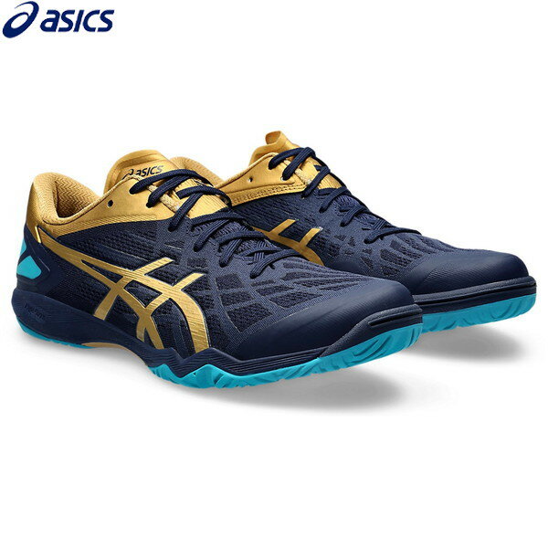 ■送料無料■【asics】アシックス1073A010-403 ATTACK DOMINATE FF 2[Peacoat/Pure Gold]ユニセックス/男女兼用/シューズ/靴/プラクティス/練習靴/卓球/テーブルテニス/部活動/クラブ活動/学生/運動【RCP】