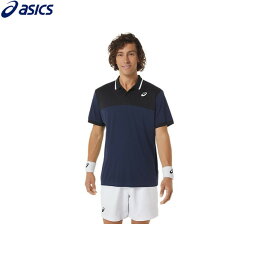 ■送料無料■【asics】アシックス2041A256-401 ドライポロシャツ[ミッドナイト×パフォーマンスブラック]メンズ/男性用/ポロシャツ/半袖Tシャツ/シャツ/テニス/半袖/部活/クラブ/チーム【RCP】