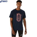 【asics】アシックス 2091A749-400 TRACK GRAPHIC SHORT SLEEVE TOP (トラックプラクティスグラフィック半袖シャツ)...