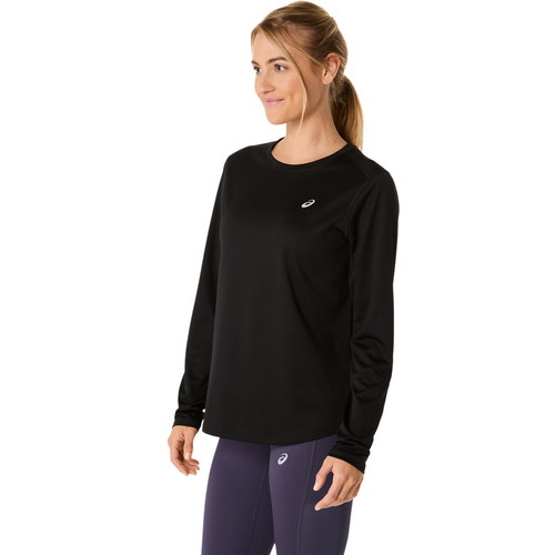 トランスポーツの■送料無料■【asics】アシックス 2012D149-001 ランニングドライ長袖シャツ[パフォーマンスブラック][レディース/長袖/長そで/ロングTシャツ/長袖シャツ/ランニング/トレーニングシャツ/練習着/運動]【RCP】｜アングル3
