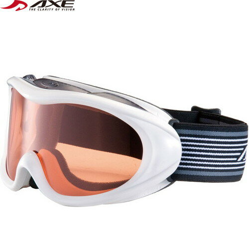 ■送料無料■【AXE】アックス AX460D-WT スノーゴーグル[ホワイト/オレンジ][スノーゴーグル/スキー/スノーボード/スノボ/ウィンタースポーツ/ダブルードレンズ]【RCP】