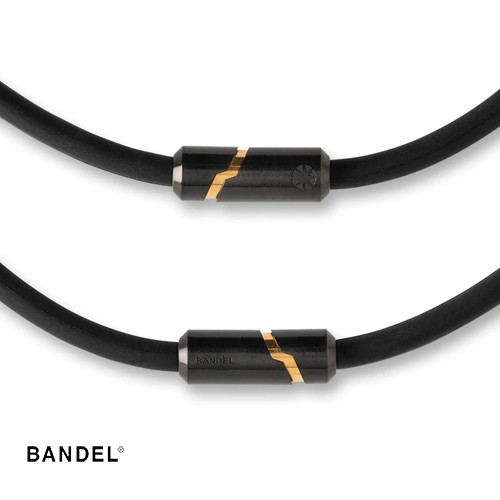 ■送料無料■■BANDEL■バンデル 458681 STACK スタック 磁気ネックレス[ブラック×ゴールド][アクセサリー/ヘルスケアネックレス/肩コリ改善/首のコリの改善/血行促進/ボールドネックレス/メタルトップ/プラチナシリコーン/黒色/金色]【RCP】