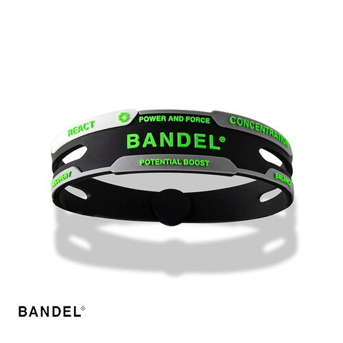 送料無料 BANDEL バンデル 690553 REACT リアクト Bracelet[ブラック グリーン][アクセサリー/プラチナシリコーン/シリコンブレスレット/Boostech/ブーステック/光触媒コーティング/抗菌/抗ウ…