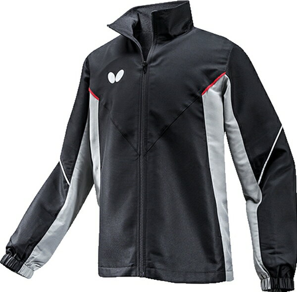 ■送料無料■【Butterfly】バタフライ 46260-278 BTY・ウィンドブレーカージャケット [ブラック][ユニセックス/男女兼用/メンズサイズ]【卓球用品】卓球トレーニングシャツ/ウェア/卓球ユニフォーム/卓球/ユニホーム【RCP】