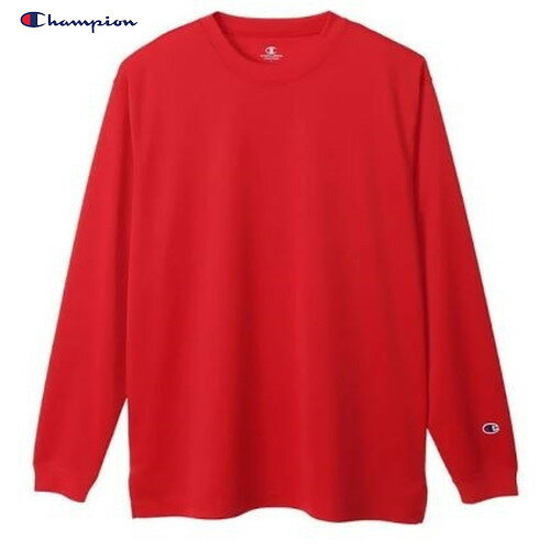 【Champion】チャンピオン C3-XS491-947 LONG SLEEVE T-SHIRTS ロングスリーブTシャツ[スカーレット][シャツ/カジュアル/長袖/メンズサイズ/男女兼用/メンズ＆レディース/ユニセックス/部活/クラブ/チーム/チームウエア]【RCP】