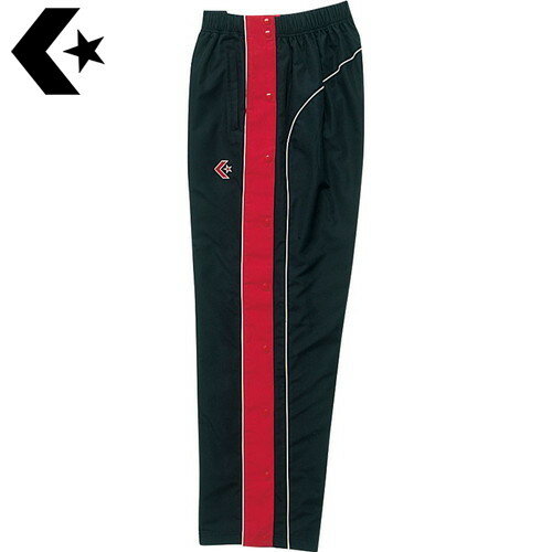 ■送料無料■【CONVERSE】コンバース CB482501P-1964 ジュニア ウォームアップパンツ サイドフルオープン[ブラック/レッド][バスケットボール/ミニバス/トレーニング/長ズボン/長ずぼん/ウィンドブレーカー/撥水/透湿/運動/部活/子供用]【RCP】
