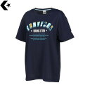 【CONVERSE】コンバース CB341351-2900 ガールズプリントTシャツ[ネイビー]レディース/バスケットボール/バスケ/Tシャツ/ウェア/ウエア/半袖/ハーフスリーブ/トレーニング/部活/クラブ/カジュアル【RCP】