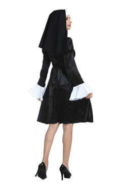 ◆【キューティーシスターLadies】ハロウィンウェアLady'sヴェールにレースをあしらい、かぶるとレースのヘアバンドみたいになります。フレアする袖口と胸元にもレースがたっぷり!【ハロウィン衣装/ハロウィンコスプレ】※DM便発送不可【RCP】