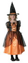 メロディドレス120cm キッズ オレンジ コスチューム キッズサイズ こどもサイズ ハロウィン コスプレ 衣装 仮装 変装 帽子 ワンピース ハロウィンカラー 女の子