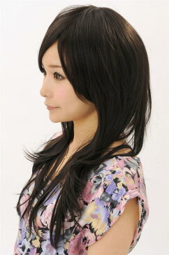 ◆【Wiggy Rich WIG サイドパーツシャギー(ブラウニーブラック)】◆つむじも自然でナチュラルな髪形揃い♪耐熱ウィッグだから、コテ、ヘアアイロンOK!内側のアジャスターでサイズの調節可。【ウィッグ/かつら】【コスプレ用品】※小型宅配便発送不可【RCP】