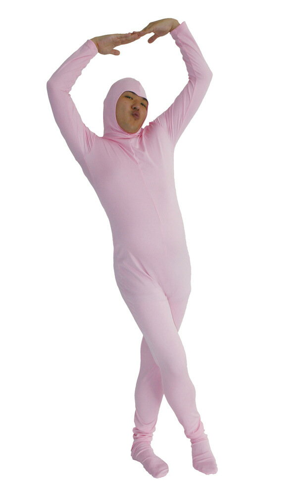 ★在庫あり即納★■送料無料■◆【全身タイツくん ピンク M】◆背中にファスナーがあるからピッタリフィ ...