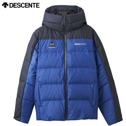 デサント ダウンジャケット メンズ ■送料無料■【DESCENTE】デサント DMMWJC45-BLNV ムーブスポーツ ダウンジャケット[ブルー／ネイビー][ダウンジャケット/フルジップ/フード/長袖/長そで/保温/はっ水/防風/部活/クラブ/練習]【RCP】