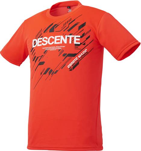 【DESCENTE】デサント DRMPJA53-OR 半袖Tシャツ [半袖シャツ/プラクティス/練習着/半袖ウエア/着替え/バレーボール/マルチスポーツ/部活動/クラブ活動] 年度:20SS 【RCP】