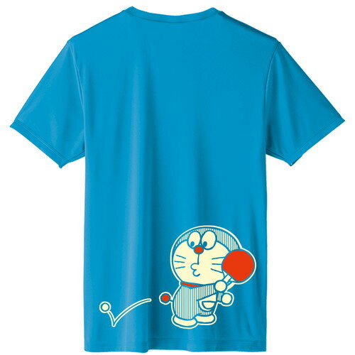 ◆DONIC◆ドニック GV012-CQ DONIC I'M DORAEMON 卓球Tシャツ D(男女兼用） [ターコイズブルー]ドラえもんTシャツ/どらえもん/ドラエモン【卓球用品】Tシャツ/卓球Tシャツ/卓球【RCP】