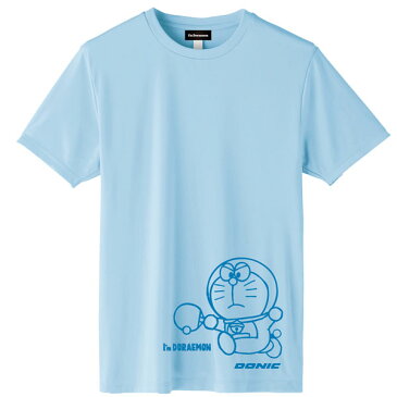 ◆DONIC◆ドニック YL110-CPCA DONIC I'M DORAEMON 卓球Tシャツ A(男女兼用） [ライトブルーxブルー]ドラえもんTシャツ/どらえもん/ドラエモン【卓球用品】Tシャツ/卓球Tシャツ/卓球【RCP】