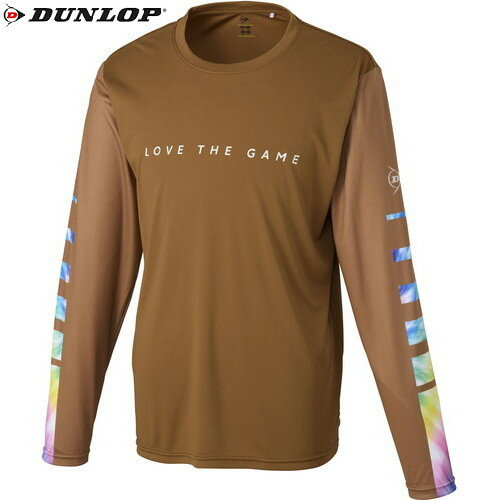 ■送料無料■【DUNLOP】ダンロップテニス DAL8403-659 LONG SLEEVE T-SHIRT[ブラウン][テニス/ソフトテニス/Tシャツ/長袖/長そで/吸水速乾/UVカット/トレーニング/部活/クラブ/ユニセックス]【RCP】 1