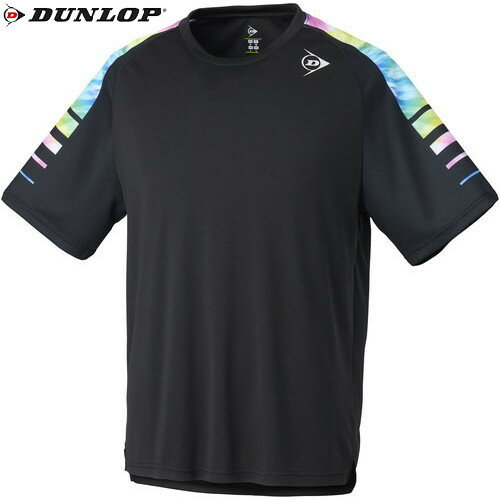 ■送料無料■【DUNLOP】ダンロップテニス DAP1403-900 GAME SHIRT[ブラック][テニス/ソフトテニス/トップス/半袖/半そで/ゲームシャツ/吸水速乾/UVカット/試合/練習/部活/クラブ/ユニセックス]【RCP】