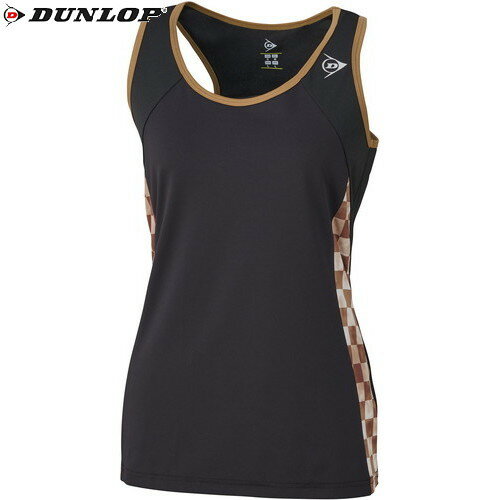 ■送料無料■【DUNLOP】ダンロップテニス DAP1425W-900 TANK TOP GAME SHIRT[ブラック][テニス/ソフトテニス/トップス/タンクトップ/ゲームシャツ/吸水速乾/UVカット/試合/練習/部活/クラブ/レディース]【RCP】
