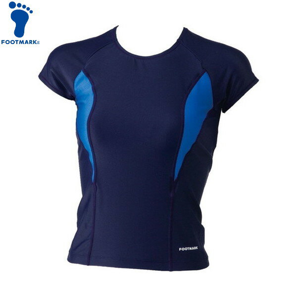 ■送料無料■【FOOTMARK】フットマーク 101563-10 すまいるスイムラインセパレーツ上[ブルー]レディース/..