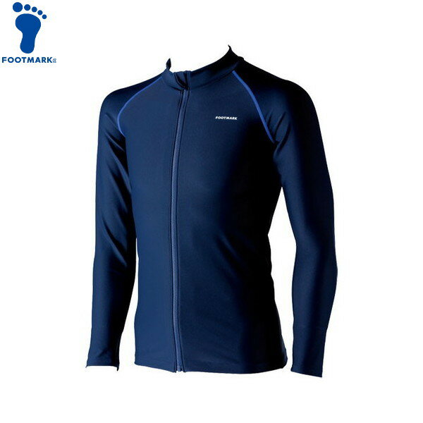 ■送料無料■【FOOTMARK】フットマーク 101572-08 すまいるスイムシャインガード[コン]男女兼用/ユニセックス/ラッシュガード/日よけ/マリンスポーツ/プール/海/長袖/男性用/フルジップ【RCP】
