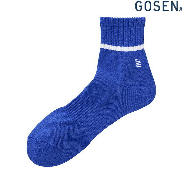 ▼GOSEN▼ゴーセン F2400-20 ショートソックス 25-28cm[ブルー]メンズ/男性用/テニス/ソフトテニス/バドミントン/ソックス/靴下/くつした/吸汗速乾/抗菌・防臭/トレーニング/部活/クラブ【RCP】