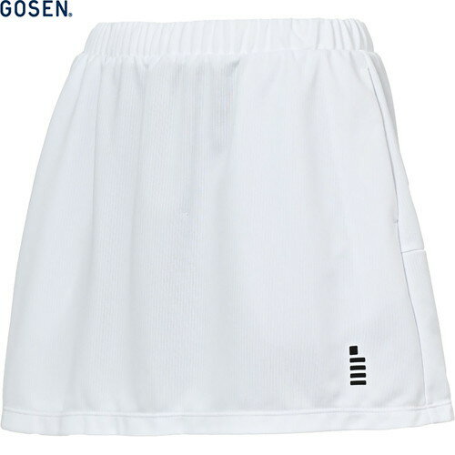 ■送料無料■【GOSEN】ゴーセン S2501-30 スカート(インナースパッツ付き)[ホワイト][テニス/スカート/スコート/ボトムス/テニスウェア/トレーニングウェア/練習着/インナースパッツ/レディース]【RCP】