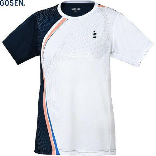 ■送料無料■【GOSEN】ゴーセン T2523-30 ゲームシャツ[ホワイト][レディース/テニス/ソフトテニス/半袖/半そで/Tシャツ/半袖シャツ/ゲームシャツ/ゲームウェア/ユニフォーム/試合]【RCP】