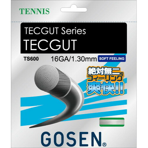 ▼GOSEN▼ゴーセン TS600W テックガット TECGUT16[ホワイト][テニス/硬式テニス/ガット/ストリングス/硬式テニス用/ゲージ:1.30mm/シニア/レディース/一般プレイヤー/部活/クラブ]【RCP】