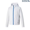 ■送料無料■▼GOSEN▼ゴーセン W2400-30 ジップアップパーカー[ホワイト]ユニセックス/男女兼用/テニス/アウターウェア/上着/長袖ジャージ/ジップアップパーカー/フルジップ/フード付き/移動着/長袖/スウェット【RCP】