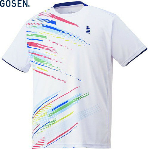 ■送料無料■【GOSEN】ゴーセン T2400-30 ゲームシャツ[ホワイト][ユニセックス/ジュニア/キッズ/子供/テニス/ソフトテニス/バドミントン/半袖/半そで/Tシャツ/半袖シャツ/ゲームシャツ/トップス/試合/トレーニング/スポーツウェア]【RCP】