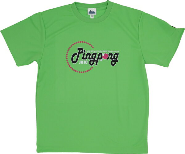 ※受注生産[納期目安:約1ヶ月]※キャンセル不可【JUIC】ジュウィック 5316-LI PING PONG T [ライム] (卓球Tシャツ/ゲームシャツ)(※他のカラーは別ページで販売中)【卓球用品】ウェア/卓球ユニフォーム/卓球/ユニホーム【RCP】