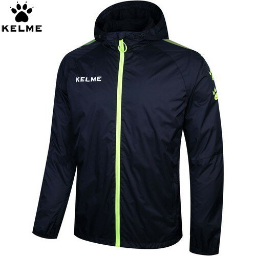 ■送料無料■【KELME】ケレメ 3881211-012 ウィンドジャケット[ブラック/ネオンイエロー][サッカー/フットサル/ジャケット/上着/アウター/フード/防寒/フルジップ/ユニセックス/部活/クラブ/チーム/ケルメ]【RCP】