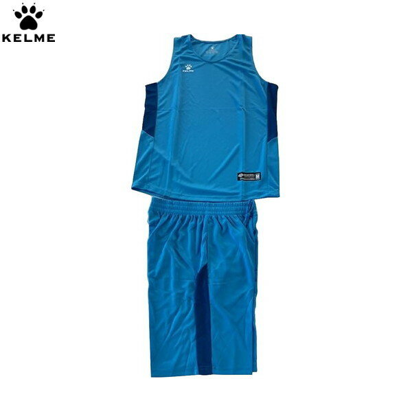 ■送料無料■【KELME】ケレメ 8152LB1001-405 パネルゲームスーツ シャツ&パンツセット[ライトブルー]ユニセックス/バスケ/バスケットボール/ウェア/半袖/ハーフパンツ/短パン/上下セット/Tシャツ/トレーニング/プラクティス/部活/クラブ【RCP】
