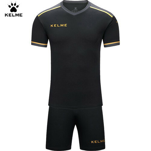 【KELME】ケレメ 7451ZB3793-037 JR.ラインフットボールシャツ&パンツセット[ブラック][ラインフットボ..