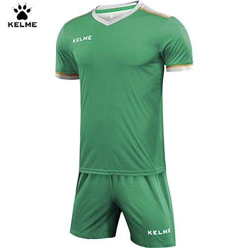 【KELME】ケレメ 8351ZB3158-300 JRラインフットボールシャツ&パンツセット[グリーン][ジュニア/子供/サッカー/フットサル/シャツ/ウェア/ウエア/パンツ/上下セット/部活/クラブ/チーム]【RCP】