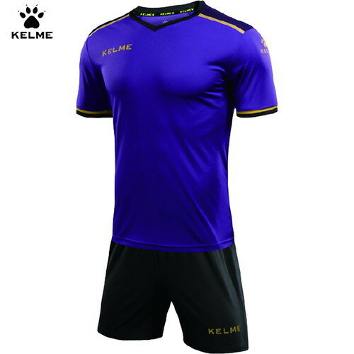 【KELME】ケレメ 8351ZB3158-510 JRラインフットボールシャツ&パンツセット[パープル×ブラック][ジュニア/子供/サッカー/フットサル/シャツ/ウェア/ウエア/パンツ/上下セット/部活/クラブ/チーム]【RCP】