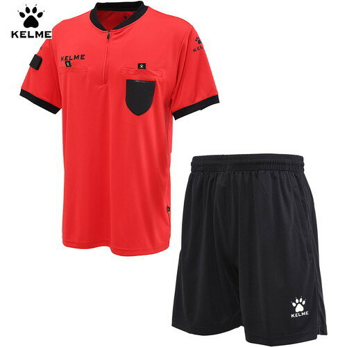 ■送料無料■【KELME】ケレメ K15Z2251-611 レフリーシャツ&パンツセット[レッド×ブラック][ユニセックス/レフリー/審判/フットサル/ウェア/ウエア/パンツ/上下セット/部活/クラブ/チーム]【RCP】