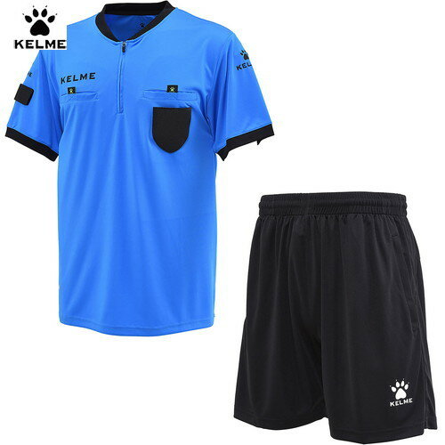 ■送料無料■【KELME】ケレメ K15Z2251-921 レフリーシャツ&パンツセット[ネオンブルー×ブラック][ユニセックス/レフリー/審判/フットサル/ウェア/ウエア/パンツ/上下セット/部活/クラブ/チーム]【RCP】