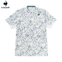 ■送料無料■【le coq sportif】ルコック QTMVJA20-WH メンズ ExcDRY D-tec グラフィックゲームシャツ[ホワイト]男女兼用/ユニセックス/テニス/ソフトテニス/バドミントン/バトミントン/半袖/半そで/UVカット/メンズサイズ【RCP】