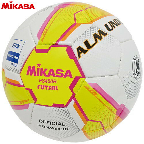■送料無料■【MIKASA】ミカサ FS450B-YP-FPQ フットサル ALMUNDO 検定球 4号[イエロー×ピンク][フットサ..