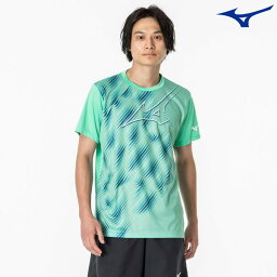 ◆MIZUNO◆ミズノ 62JAAZ11-32 RBプラクティスシャツ(ラケットスポーツ)[ユニセックス][32:ビスケーグリーン×ブルーネイビー]男女兼用/半袖シャツ/Tシャツ/トップス/部活/クラブ/チーム/テニス/バドミントン【RCP】