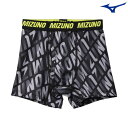 ◆MIZUNO◆ミズノ C2JB1488-09 総柄プリントボクサーパンツ(前開きあり)[ジュニア][09:ブラック]子供用/パンツ/下着/インナー/アンダーウェア/トランクス/ボクサー【RCP】