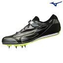 ■送料無料■◆MIZUNO◆ミズノ U1GA2225-38 エックススピリットWIDE(エントリーモデル/土トラック兼用)[ユニセックス][38:グレー×ブラック×ライム]男女兼用/ランニングシューズ/靴/プラクティス/練習靴/陸上競技/部活動/クラブ活動【RCP】