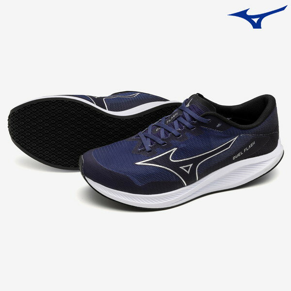 ■送料無料■◆MIZUNO◆ミズノ U1GD2370-01 デュエルフラッシュ ワイド(陸上競技)[メンズ][01:ネイビー×シルバー×ブラック]メンズサイズ/部活/駅伝/中距離走/長距離走/マラソン/トラックレース対応【RCP】