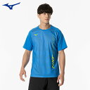 ◆MIZUNO◆ミズノ 62JAB012-25 プラクティスシャツ(ラケットスポーツ)[ユニセックス][フレンチブルー]男女兼用/半袖シャツ/Tシャツ/トップス/部活/クラブ/チーム/テニス/ソフトテニス/バドミントン【RCP】